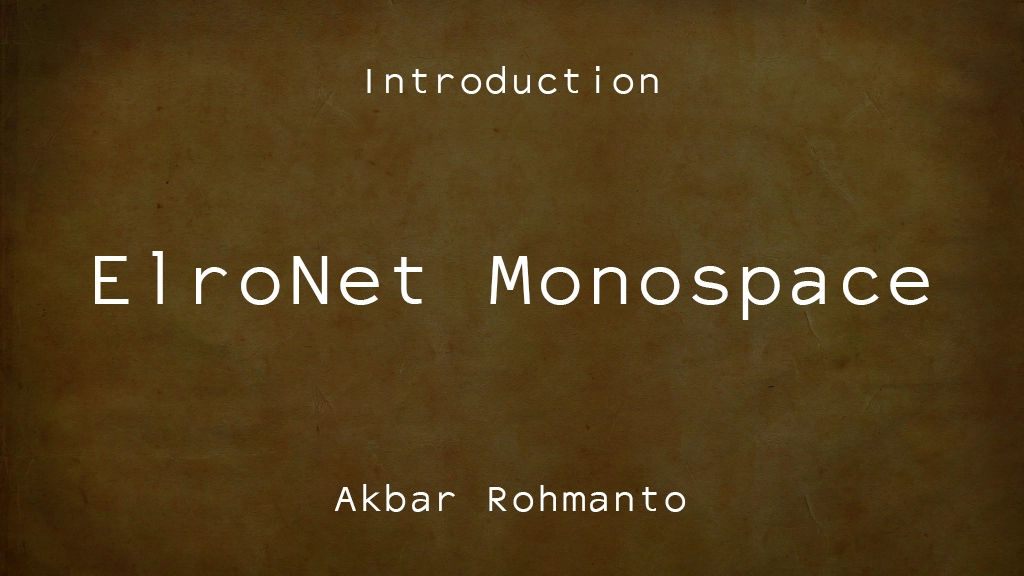 ElroNet Monospace Font Sample Images  1