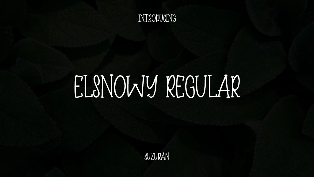 Elsnowy Regular Font Sample Images  1