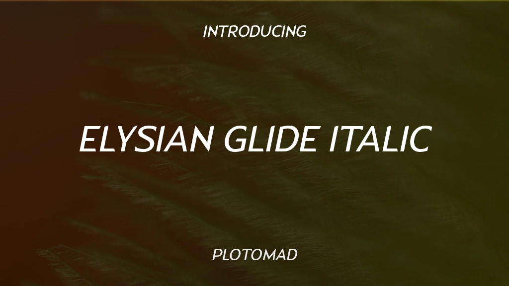 Elysian Glide Italic Font Sample Images  1