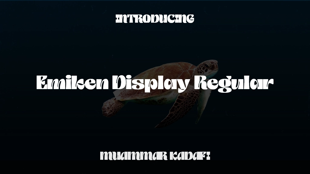 Emiken Display Regular Font Sample Images  1