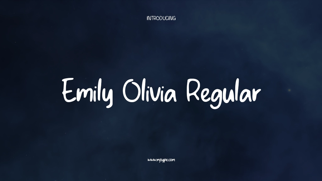 Emily Olivia Regular Images d’exemples de polices  1