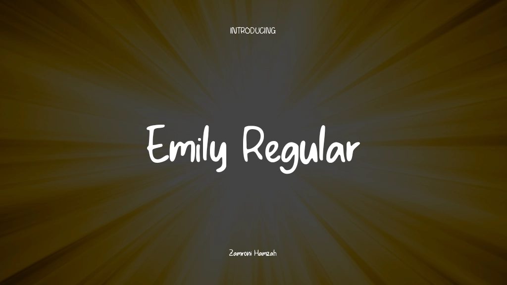 Emily Regular Font Sample Images  1