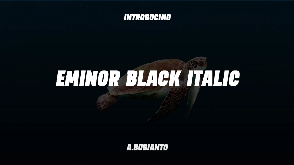 EMINOR Black Italic Font Sample Images  1