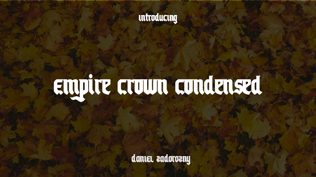 Empire Crown Condensed Condensed Font Sample Images  1