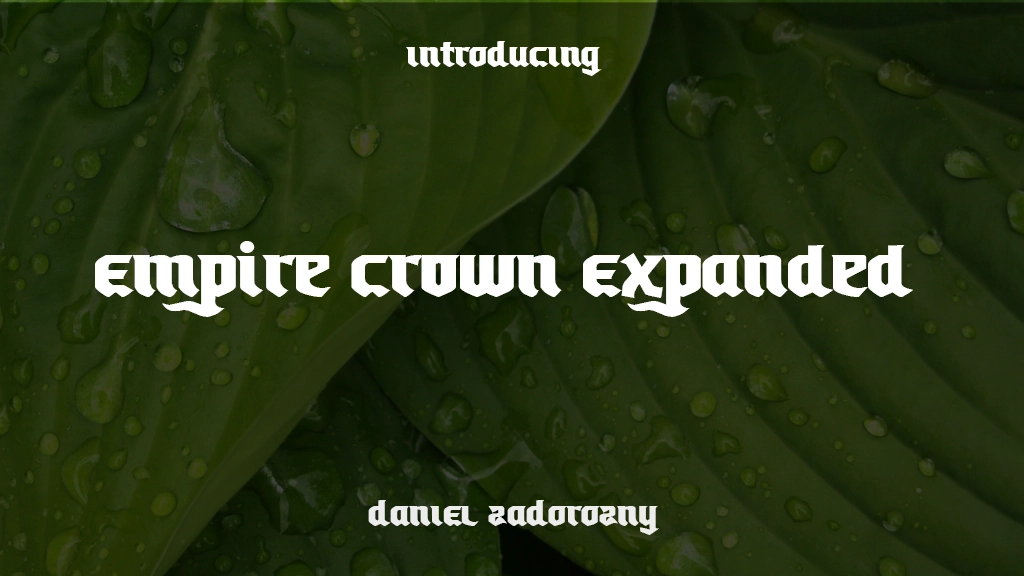 Empire Crown Expanded Expanded Font Sample Images  1