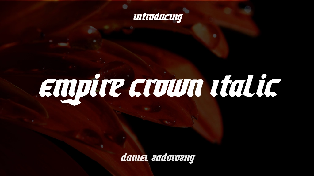 Empire Crown Italic Font Sample Images  1