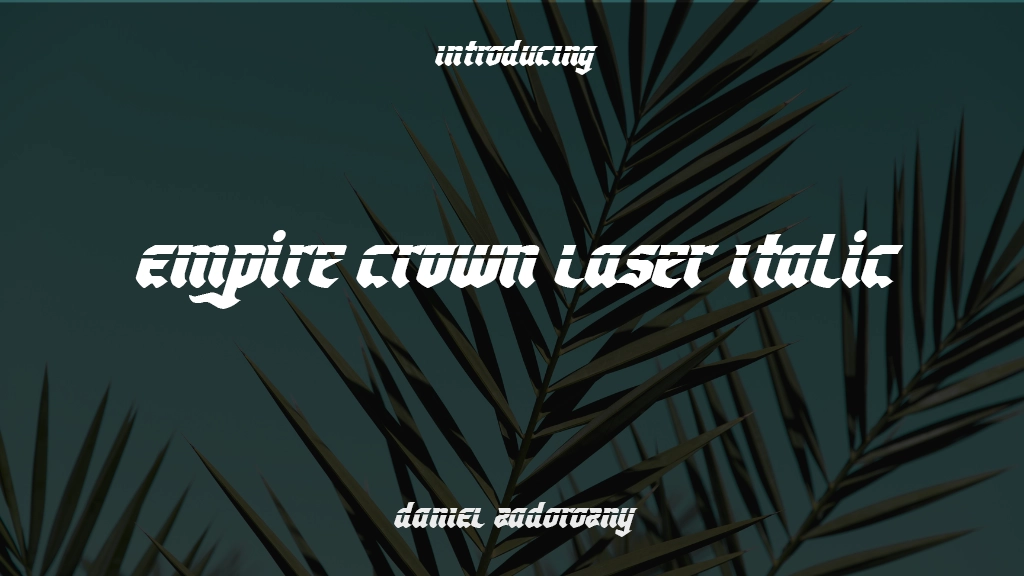 Empire Crown Laser Italic Font Sample Images  1