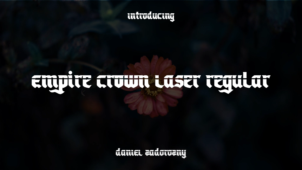 Empire Crown Laser Regular Font Sample Images  1