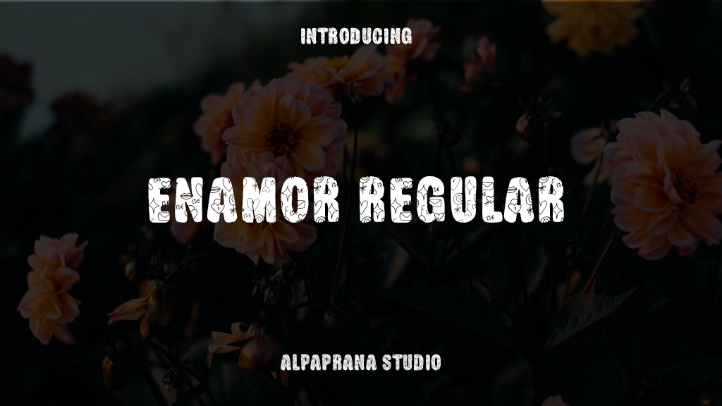 Enamor Regular Font Sample Images  1