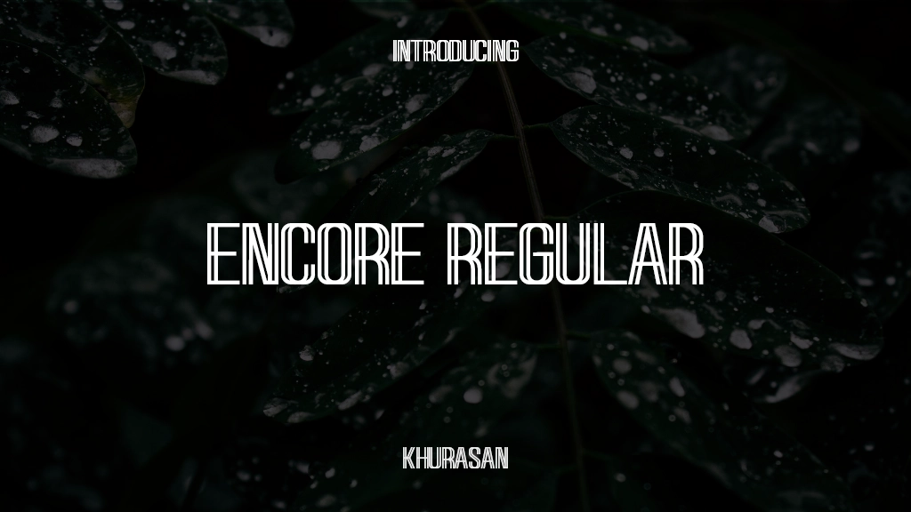 Encore Regular Font Sample Images  1