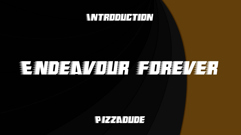 Endeavour forever Font Sample Image 1