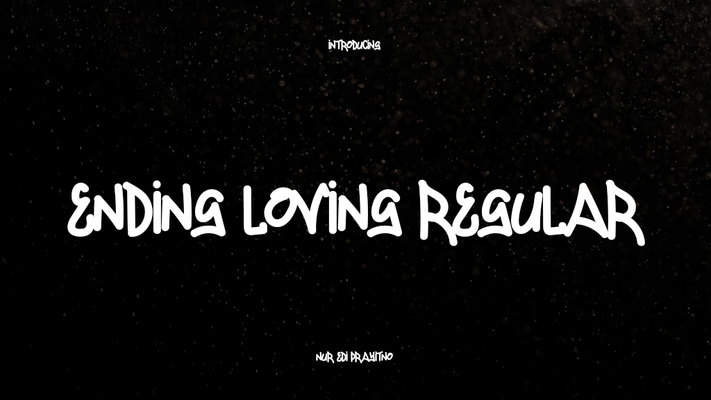 Ending Loving Regular Font Sample Images  1