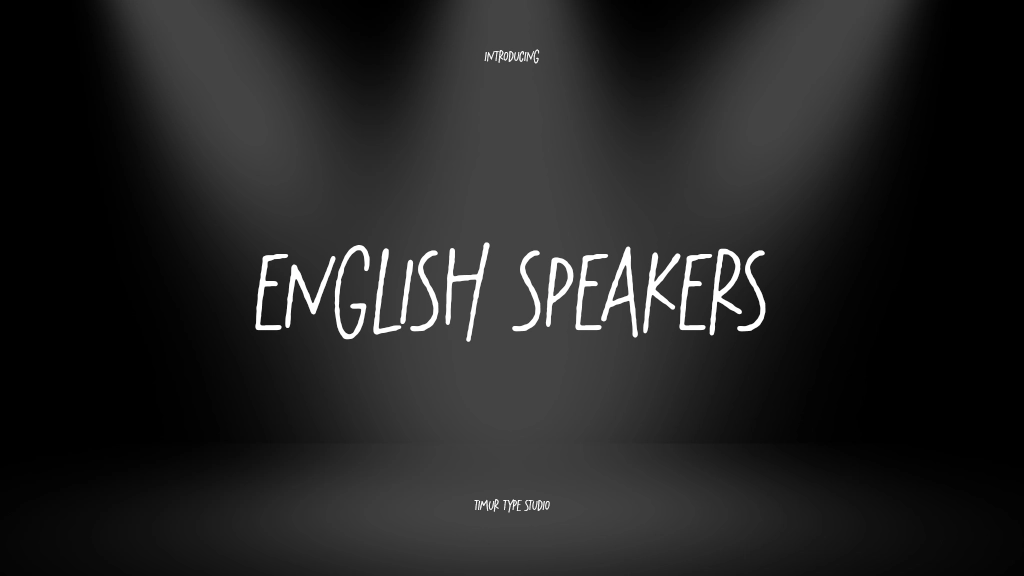 ENGLISH SPEAKERS 글꼴 샘플 이미지  1