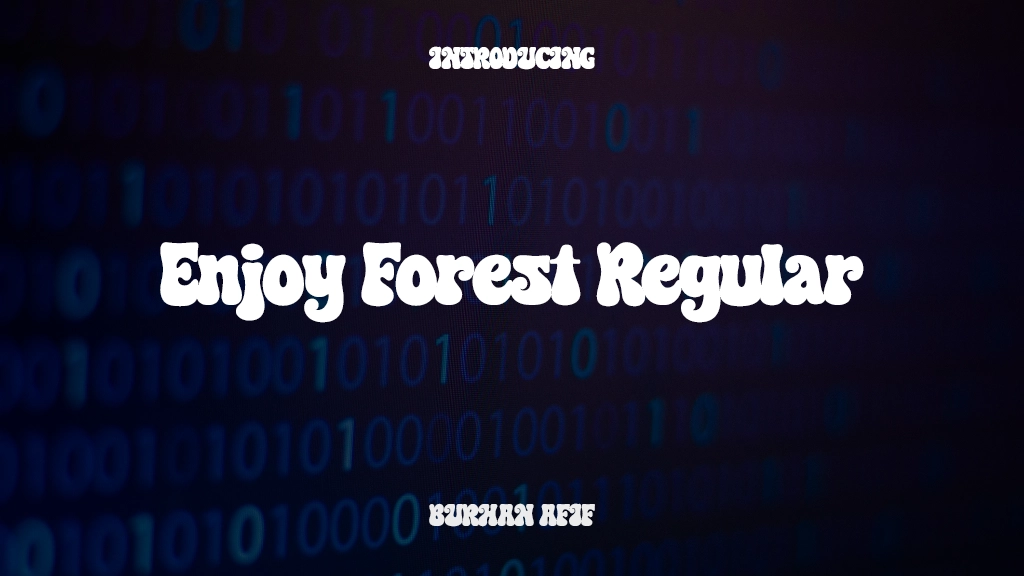 Enjoy Forest Regular Font Sample Images  1