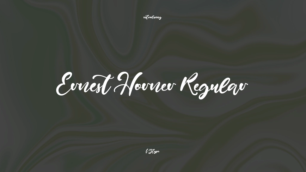 Ernest Horner Regular Font Sample Images  1