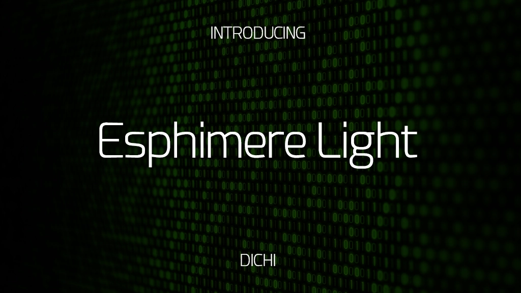 Esphimere Light 字体样本图像  1