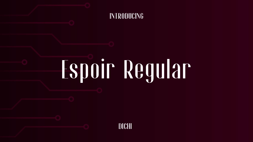 Espoir Regular Font Sample Images  1