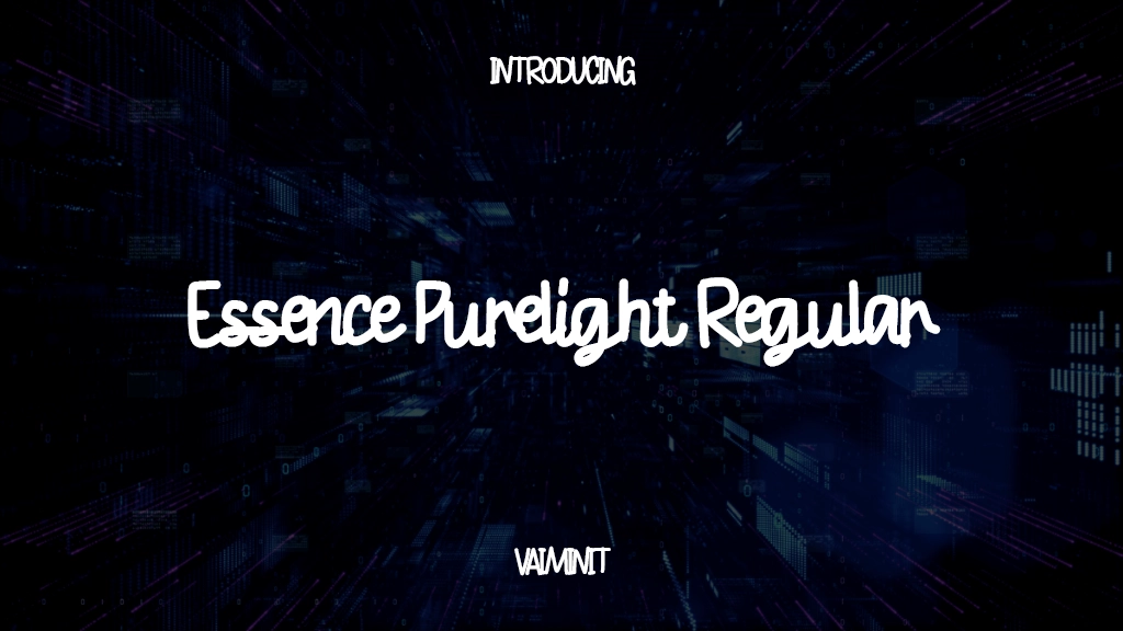 Essence Purelight Regular Font Sample Images  1