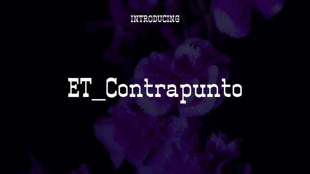 ET_Contrapunto 字体样本图像  1