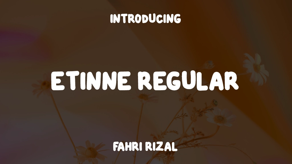 ETINNE Regular Font Sample Images  1