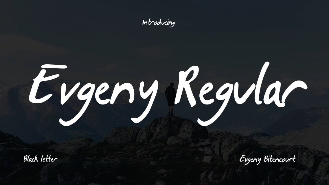 Evgeny Regular Font Sample Image 1