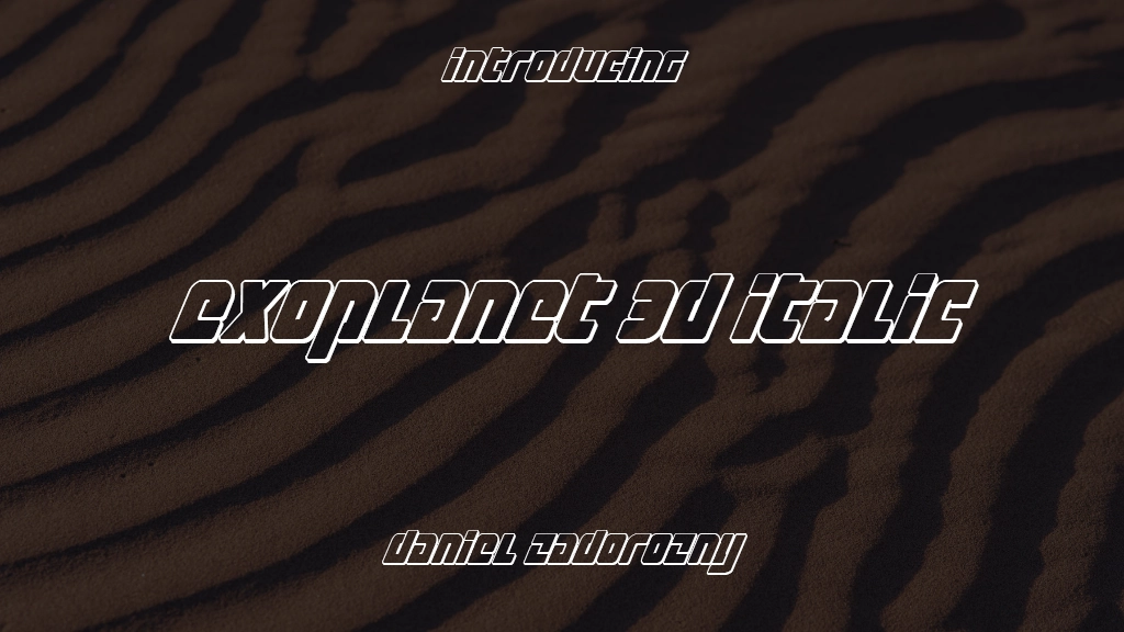 Exoplanet 3D Italic Font Sample Images  1