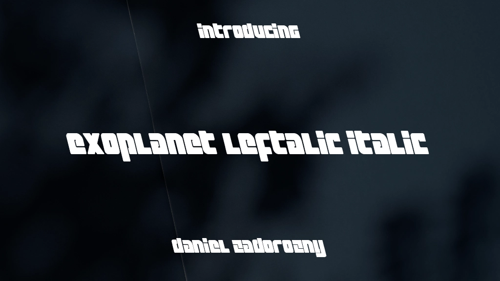 Exoplanet Leftalic Italic Font Sample Images  1