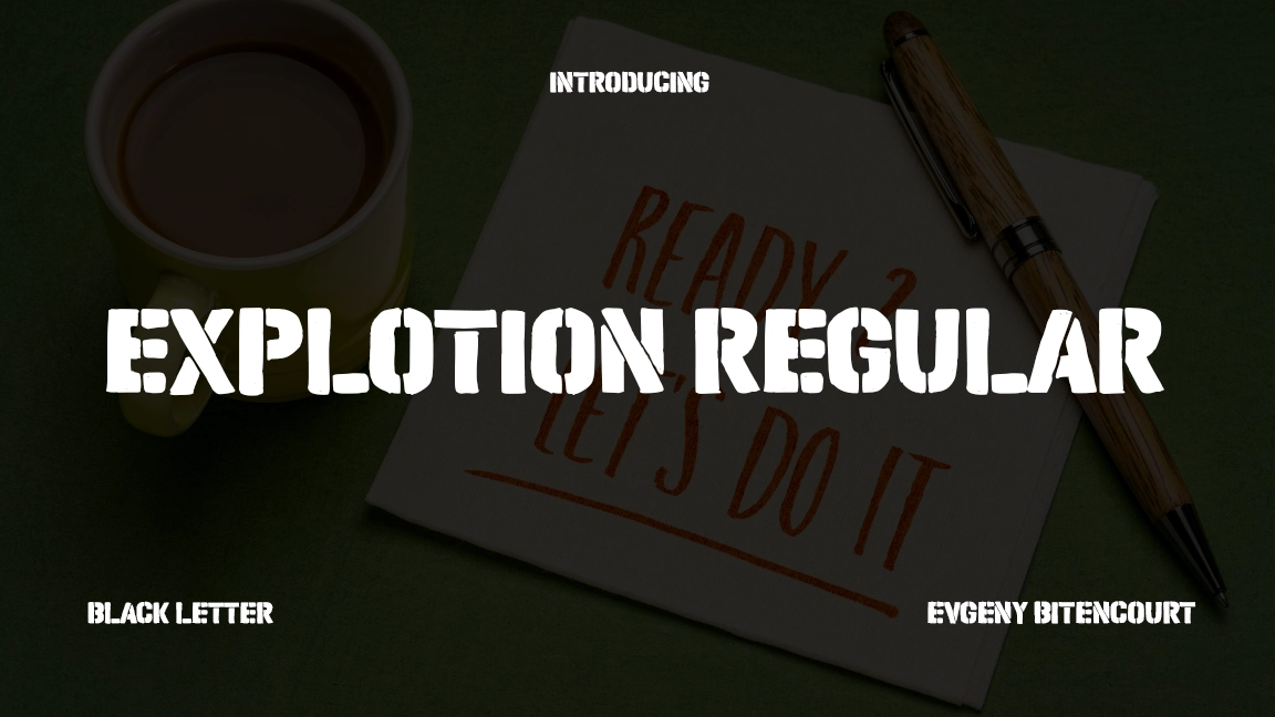 Explotion Regular Font Sample Image 1