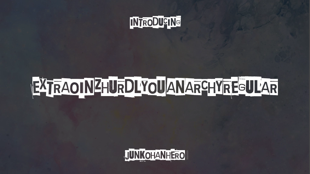 Extraoin Zhurdlyou Anarchy Regular Font Sample Images  1