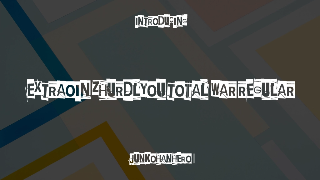 Extraoin Zhurdlyou Total War Regular Font Sample Images  1