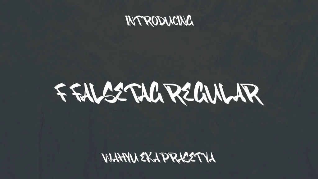 f Falsetag Regular Font Sample Images  1