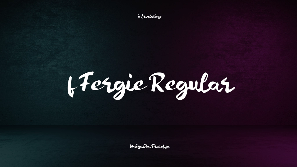 f Fergie Regular Font Sample Images  1