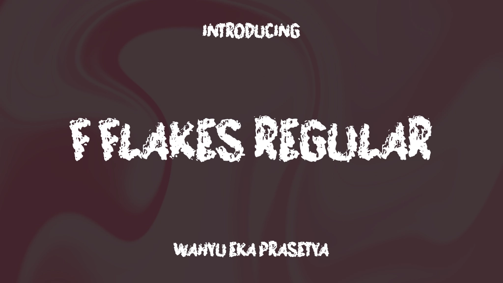 f Flakes Regular Beispielbilder für Schriftarten  1