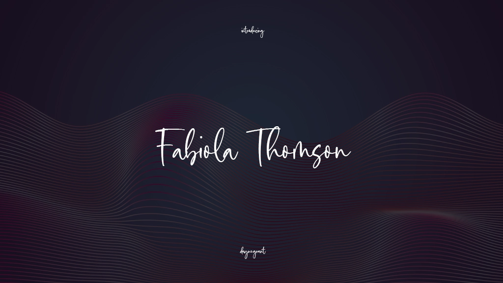 Fabiola Thomson Font Sample Images  1