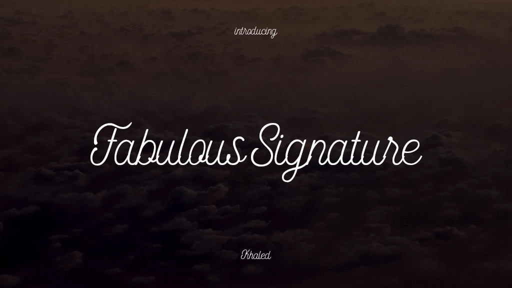 Fabulous Signature Images d’exemples de polices  1