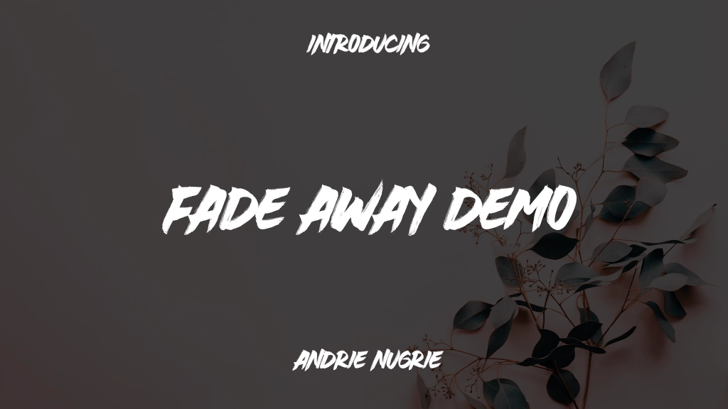 Fade Away Demo フォントサンプル画像  1