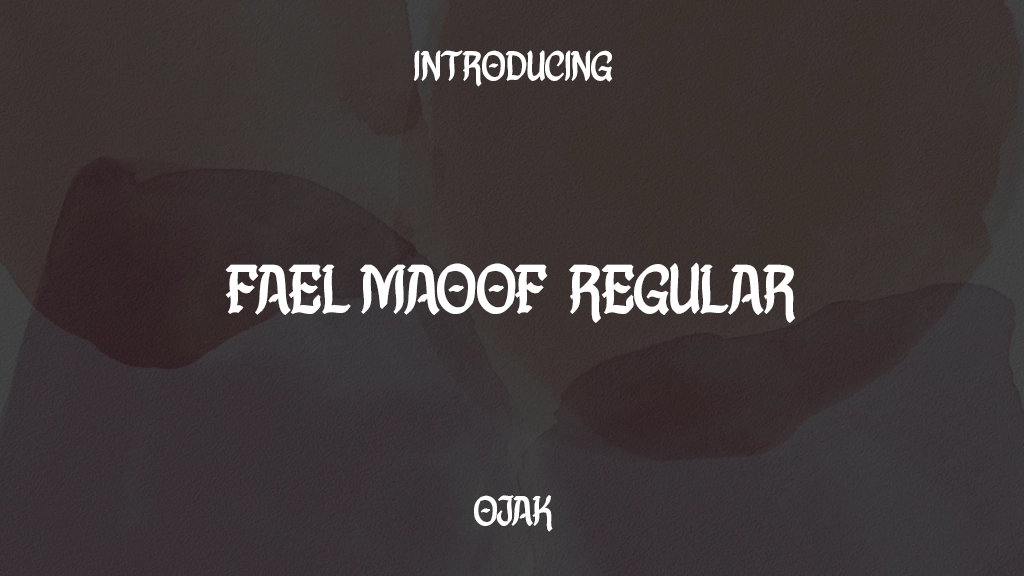 fael MAOOF Trial Regular 글꼴 샘플 이미지  1