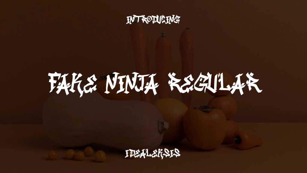 Fake Ninja Regular Font Sample Images  1