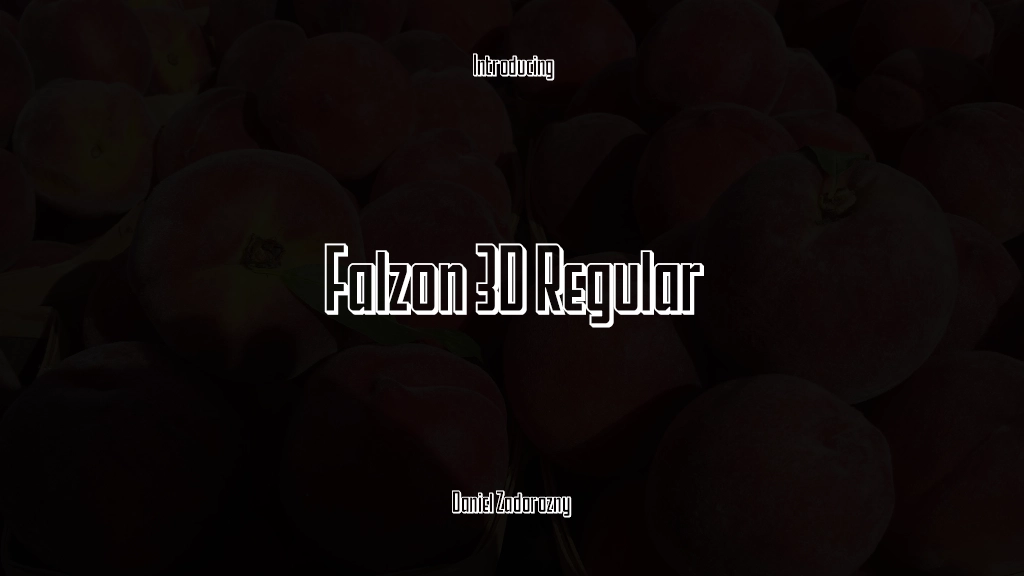 Falzon 3D Regular Font Sample Images  1