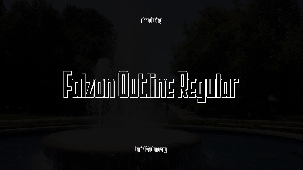 Falzon Outline Regular Font Sample Images  1