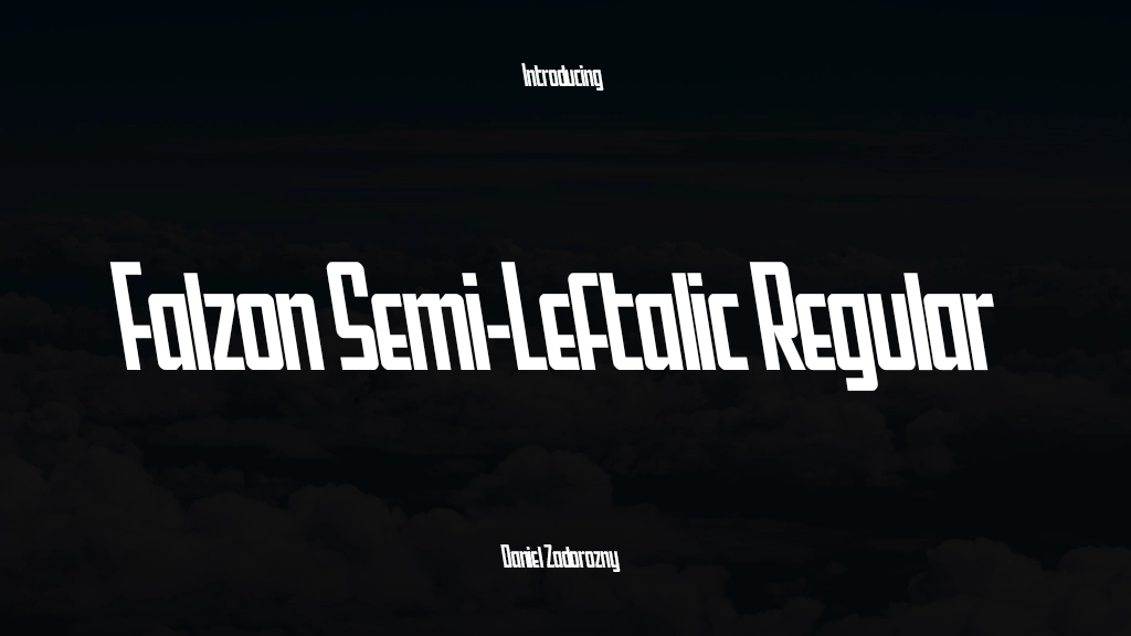 Falzon Semi-Leftalic Regular Font Sample Images  1