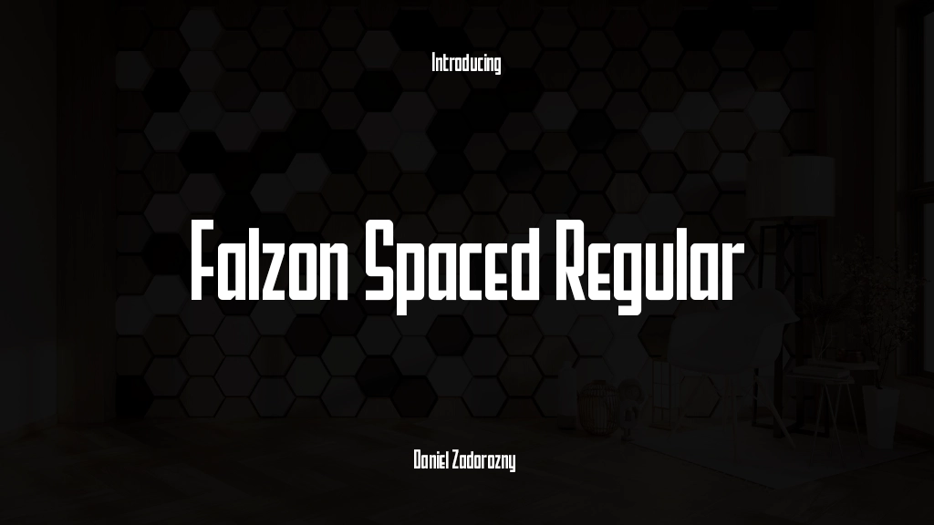 Falzon Spaced Regular Images d’exemples de polices  1