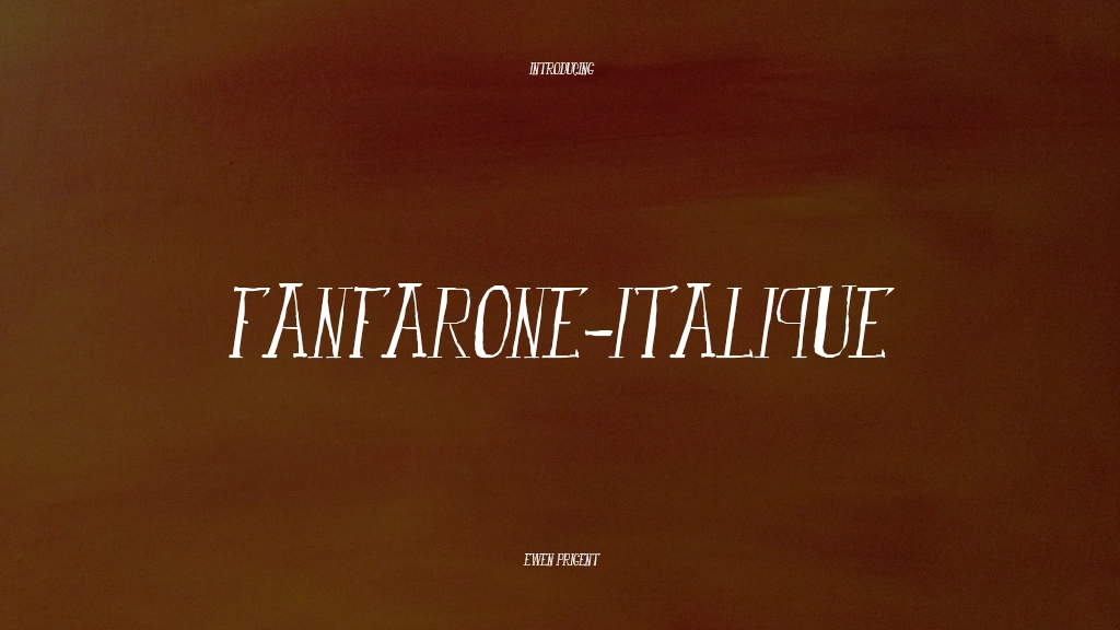 fanfarone-italique Font Sample Images  1