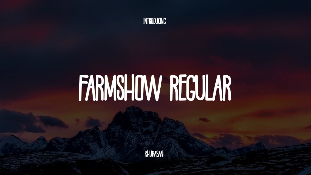 Farmshow Regular Font Sample Images  1