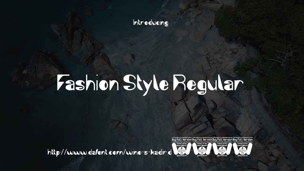 Fashion Style Regular フォントサンプル画像  1