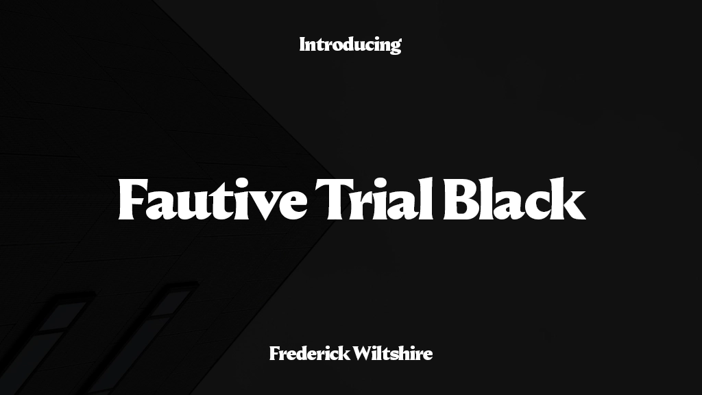 Fautive Trial Black Font Sample Images  1