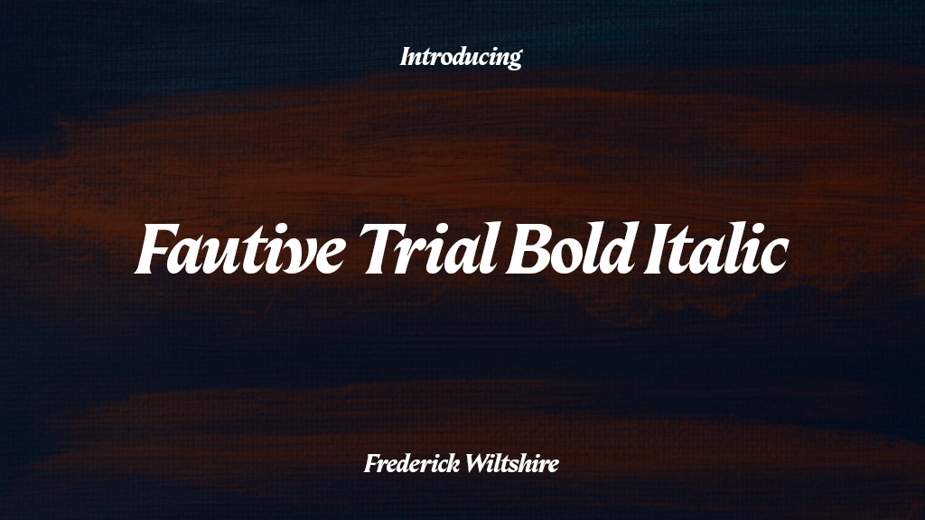 Fautive Trial Bold Italic Font Sample Images  1