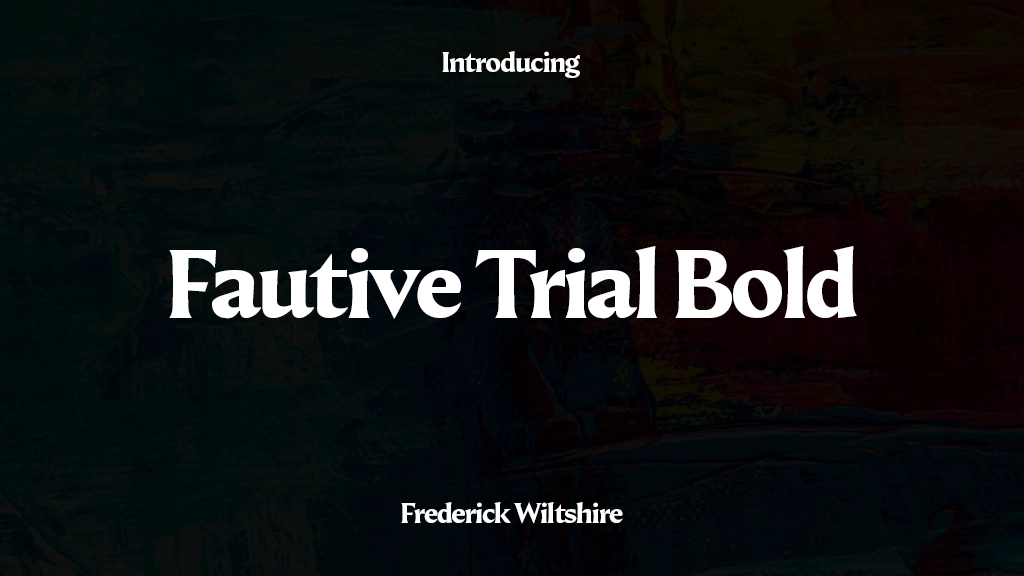 Fautive Trial Bold Font Sample Images  1