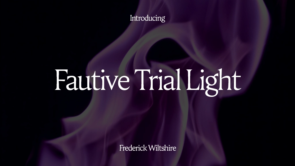 Fautive Trial Light Font Sample Images  2