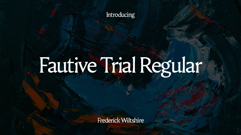 Fautive Trial Regular Font Sample Images  2